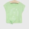 Roxy tricou de bumbac pentru copii culoarea verde