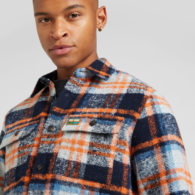SCOTCH & SODA Geacă de primăvară-toamnă  azur / albastru deschis / albastru închis / portocaliu închis preţ