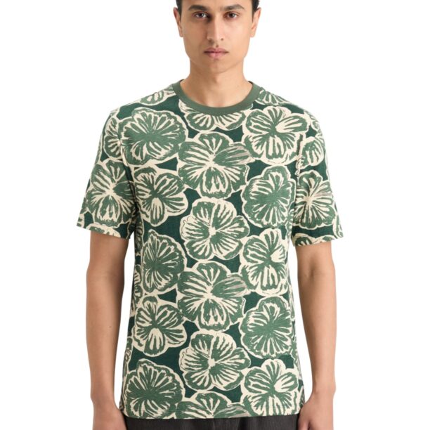 SCOTCH & SODA Tricou  nisipiu / gri taupe / verde / verde smarald