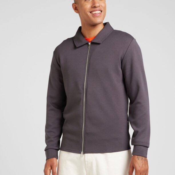 Cumpăra SELECTED HOMME Hanorac 'SLHEMANUEL SOFT FULL ZIP SWEAT NOOS'  gri grafit