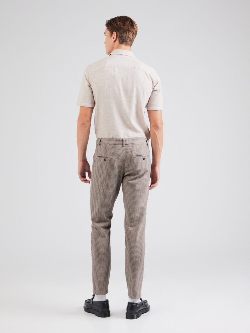 SELECTED HOMME Pantaloni eleganți 'SLH175-MILES HOUNDS'  crem / ciocolatiu / negru preţ