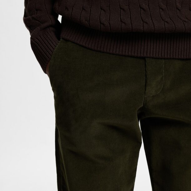 Original SELECTED HOMME Pantaloni eleganți 'SLHMILES'  verde închis