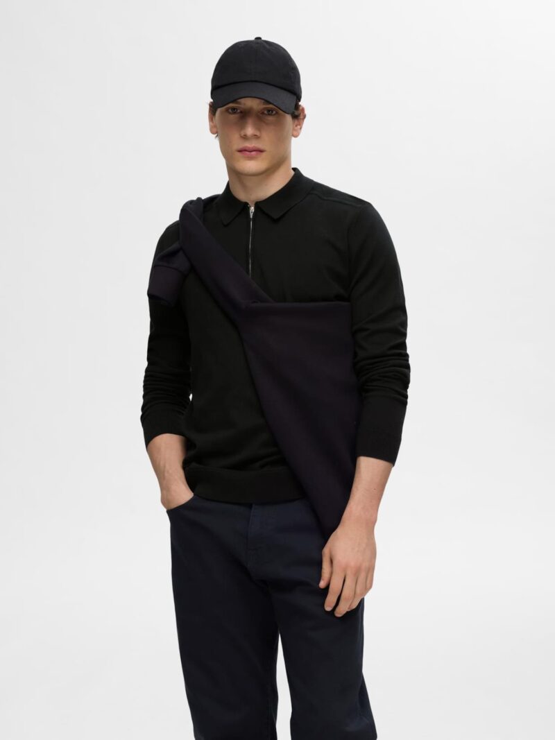 SELECTED HOMME Tricou 'SLHBERG'  negru