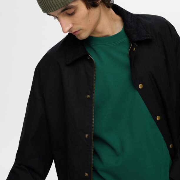 Original SELECTED HOMME Tricou 'SLHOscar'  verde închis