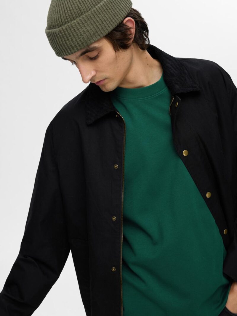 Original SELECTED HOMME Tricou 'SLHOscar'  verde închis