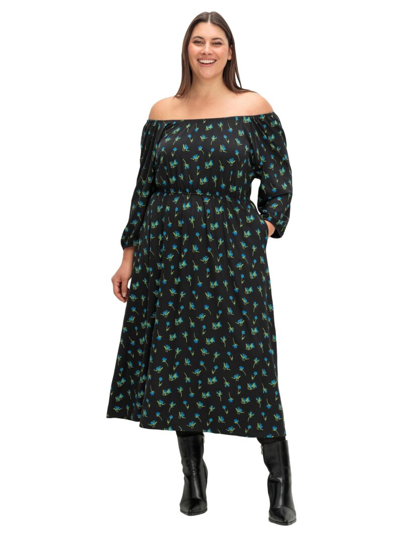 SHEEGO Rochie  albastru / verde deschis / negru