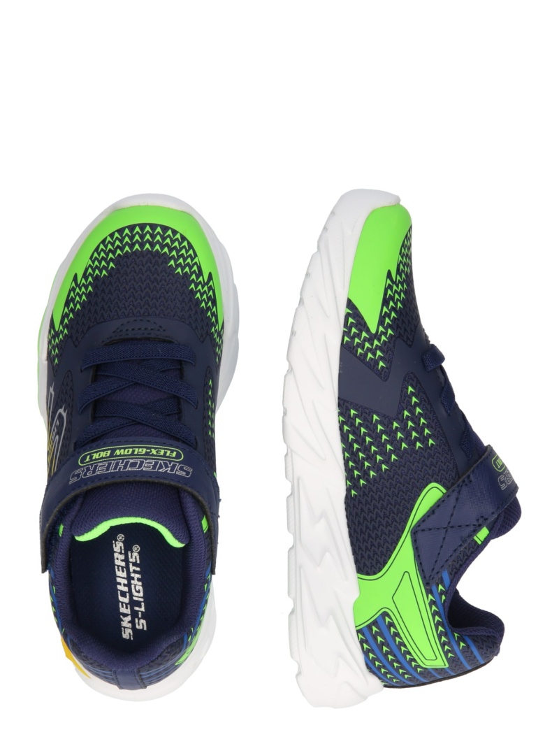 SKECHERS Sneaker 'FLEX-GLOW BOLT'  bleumarin / galben / verde / alb