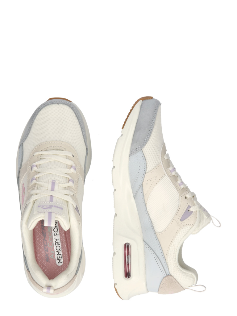 SKECHERS Sneaker low 'AIR COURT'  bej / albastru deschis / roz pitaya / alb natural