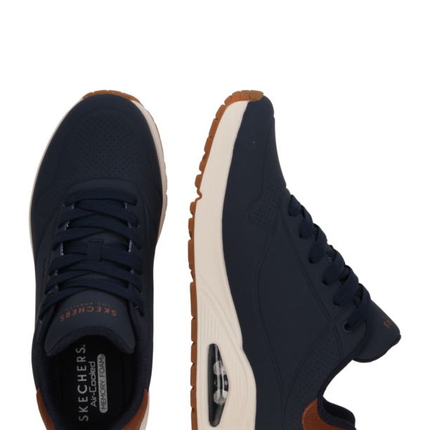 SKECHERS Sneaker low 'Uno - Suited On Air'  bleumarin / maro coniac