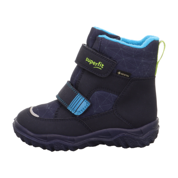 SUPERFIT Bocanci de zăpadă 'HUSKY'  albastru marin / azur / verde limetă