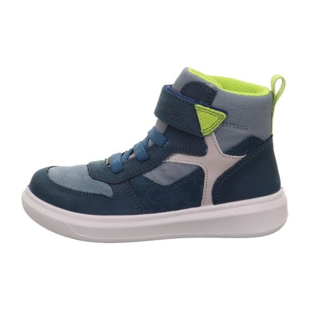 SUPERFIT Sneaker 'COSMO'  bej / albastru fumuriu / albastru închis / verde neon