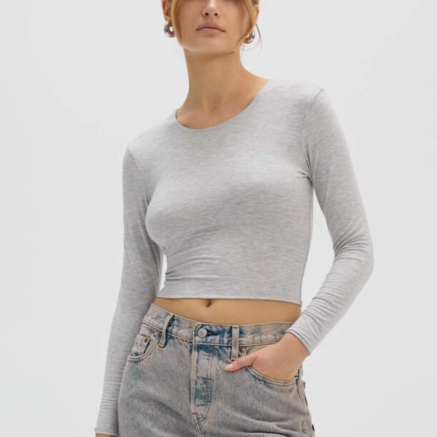 Saint Body bluza CROP TOP GREY femei