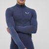 Salewa longsleeve funcțional Zebru culoarea albastru marin