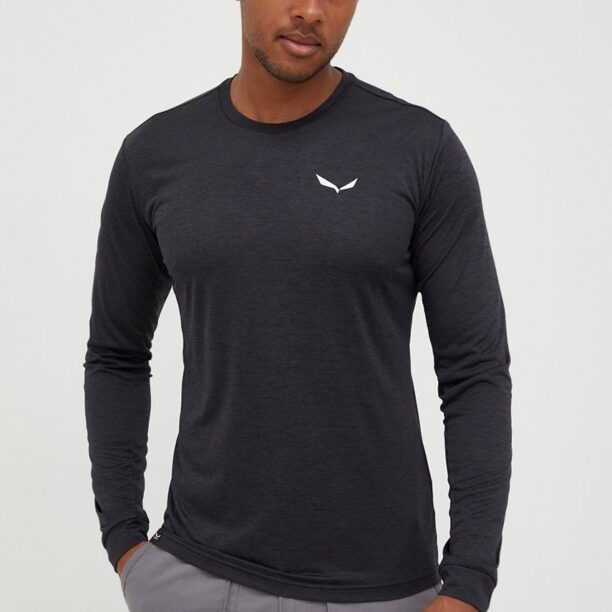 Salewa longsleeve sport culoarea negru