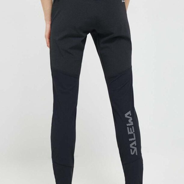 Salewa pantaloni de exterior Agner culoarea negru preţ