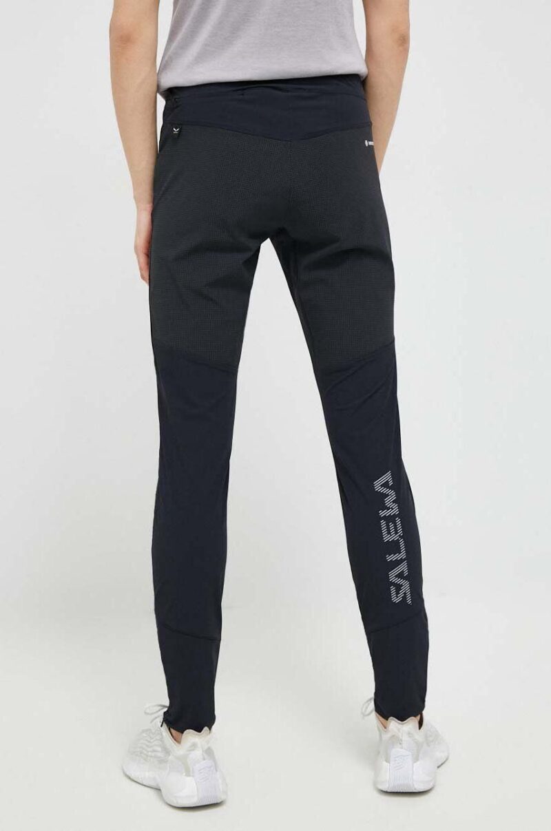 Salewa pantaloni de exterior Agner culoarea negru preţ