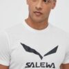 Salewa tricou sport culoarea alb