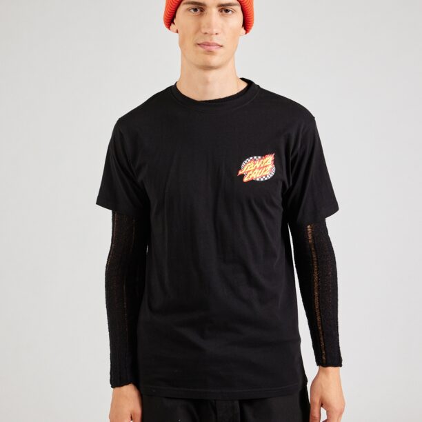 Santa Cruz Tricou 'Goal Flame'  galben / roșu / negru / alb