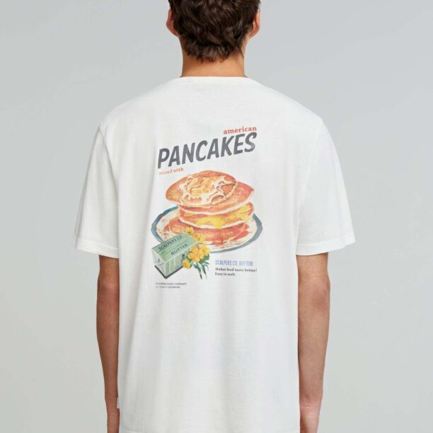 Preţ Scalpers Tricou 'Pancakes'  maro / galben / negru / alb murdar