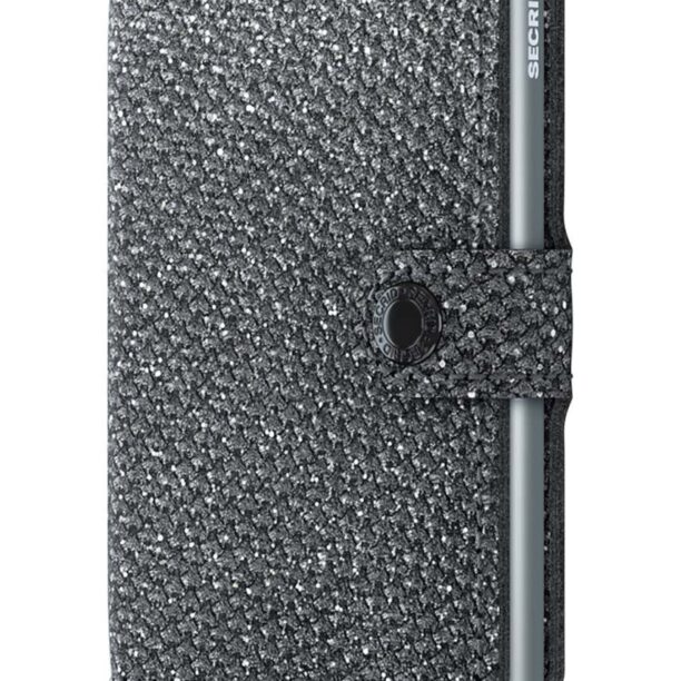 Secrid portofel de piele Miniwallet Sparkle Silver culoarea argintiu