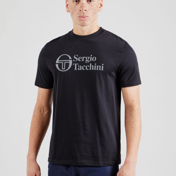 Sergio Tacchini Tricou 'CAMPOS'  negru / alb