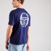 Sergio Tacchini Tricou 'VINES'  albastru marin / alb