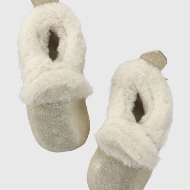 Shoo Pom pantofi din piele intoarsa pentru bebe culoarea bej