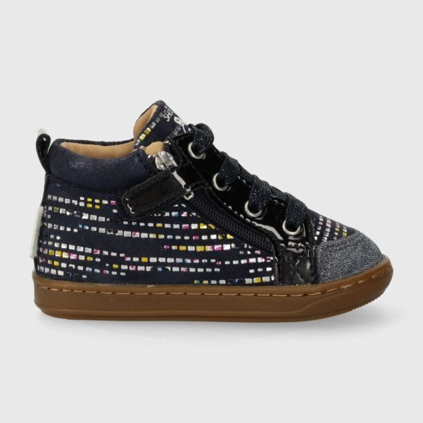 Shoo Pom sneakers de piele întoarsă pentru copii culoarea albastru marin