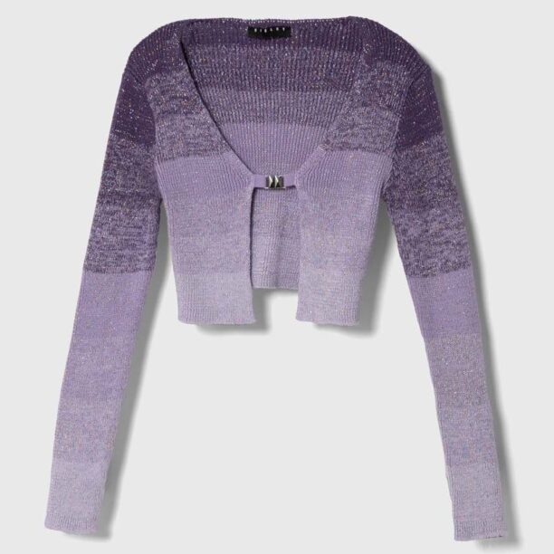 Sisley cardigan copii culoarea violet