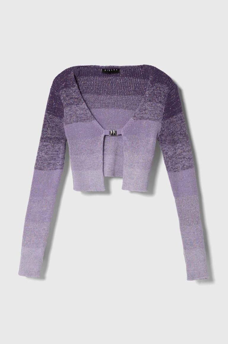 Sisley cardigan copii culoarea violet