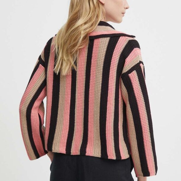 Sisley cardigan cu amestec de in preţ