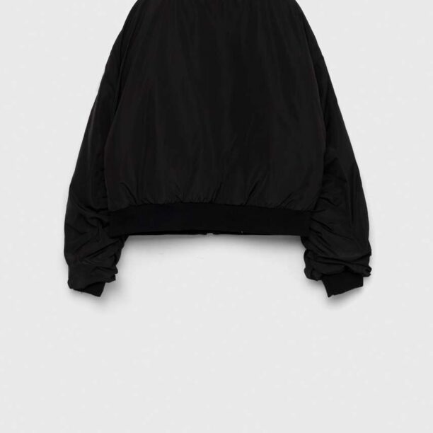 Sisley geaca bomber pentru copii culoarea negru preţ