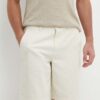 Sisley pantaloni scurti din bumbac culoarea bej