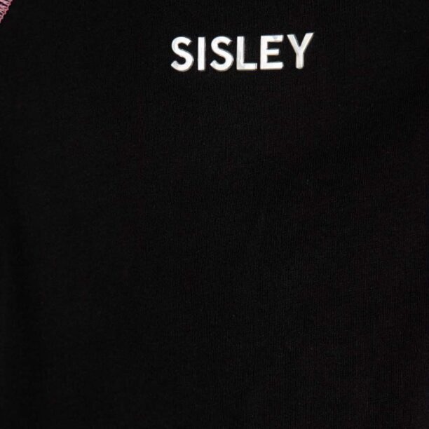 Sisley tricou copii culoarea negru preţ