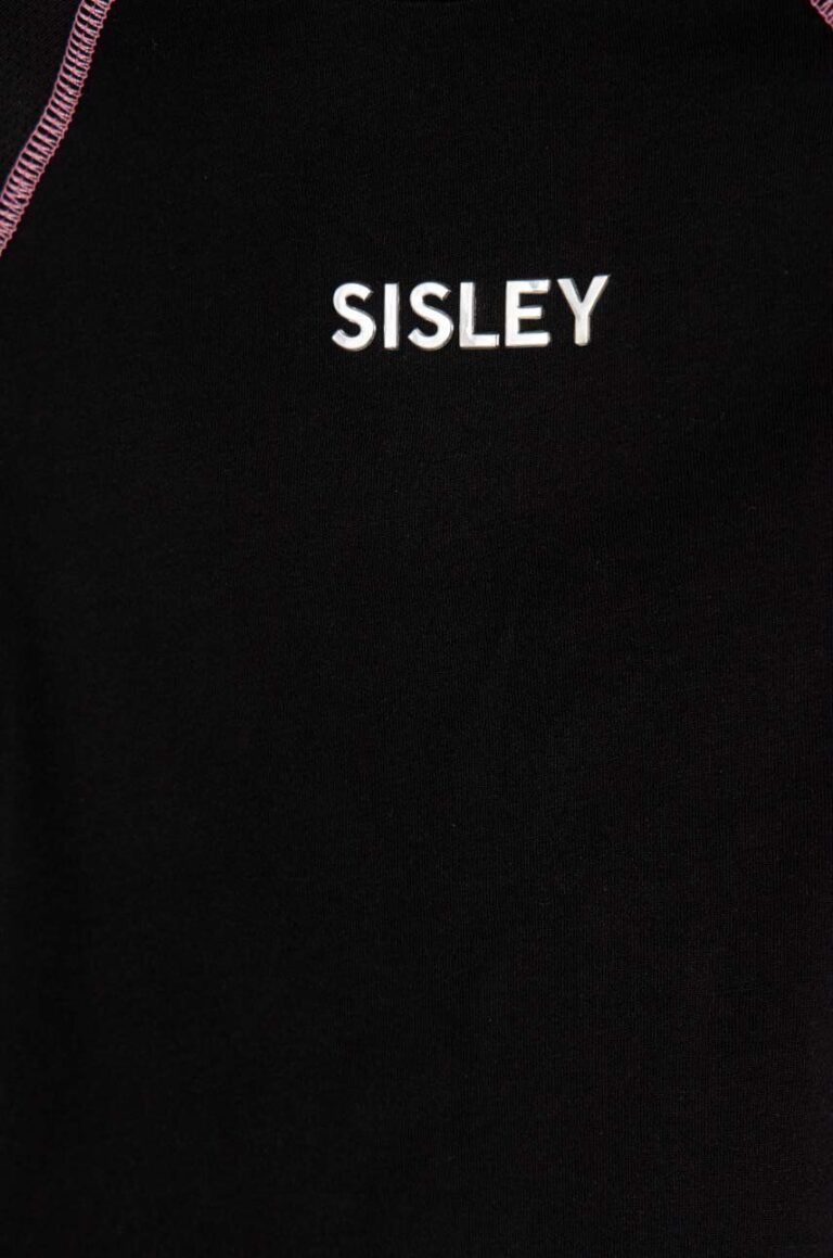 Sisley tricou copii culoarea negru preţ