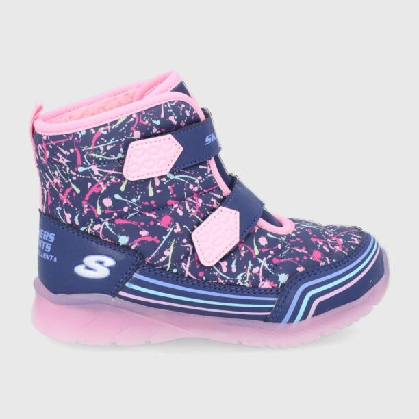 Skechers cizme de iarna copii culoarea albastru marin