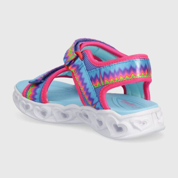 Skechers sandale copii HEART LIGHTS SANDALS MISS VIBRANT culoarea turcoaz preţ