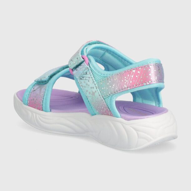 Skechers sandale copii UNICORN DREAMS SANDAL MAJESTIC BLISS culoarea turcoaz preţ