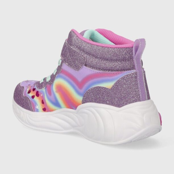 Skechers sneakers din piele UNICORN DREAMS culoarea violet preţ