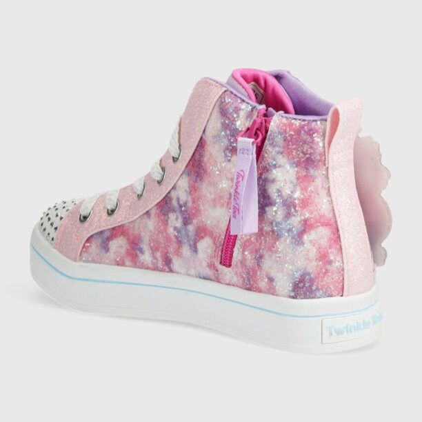 Skechers tenisi copii TWI-LITES 2.0 ENCHANTED UNICORN culoarea roz preţ