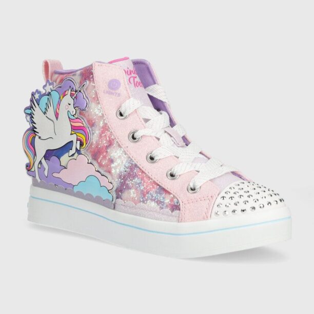 Skechers tenisi copii TWI-LITES 2.0 ENCHANTED UNICORN culoarea roz