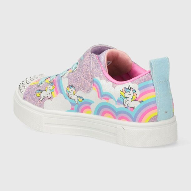 Skechers tenisi copii TWINKLE SPARKS JUMPIN CLOUDS culoarea violet preţ