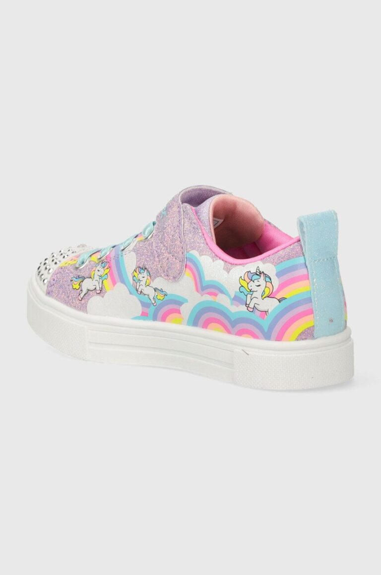 Skechers tenisi copii TWINKLE SPARKS JUMPIN CLOUDS culoarea violet preţ