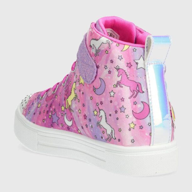 Skechers tenisi copii TWINKLE SPARKS UNICORN DAYDREAM culoarea roz preţ