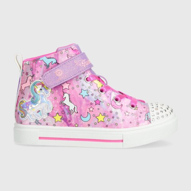 Skechers tenisi copii TWINKLE SPARKS UNICORN DAYDREAM culoarea roz