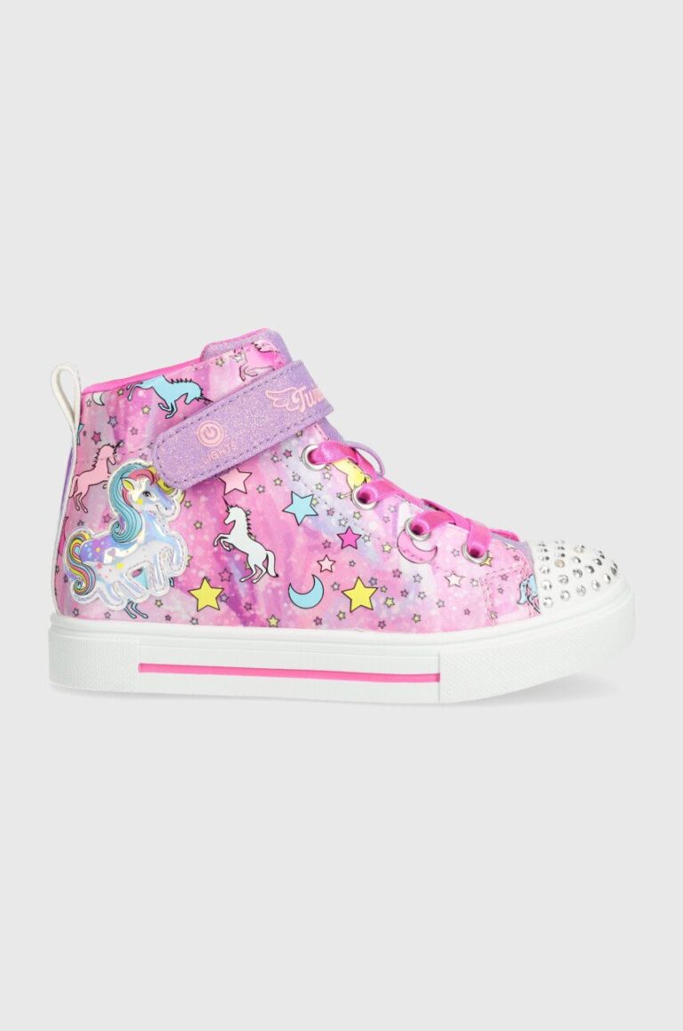 Skechers tenisi copii TWINKLE SPARKS UNICORN DAYDREAM culoarea roz