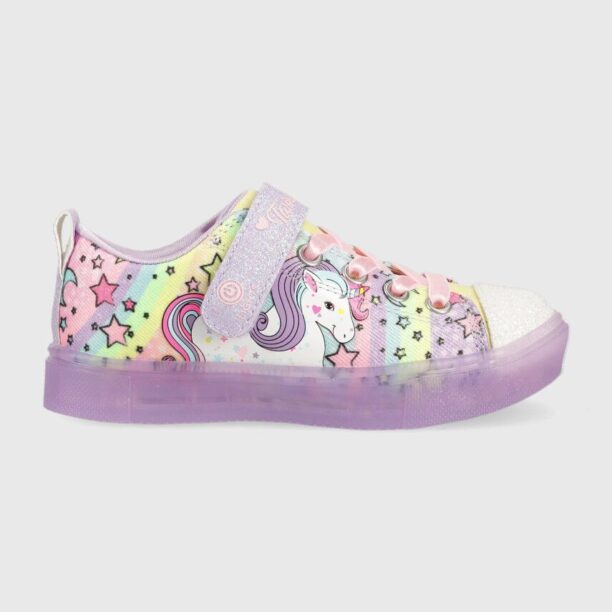 Skechers tenisi copii Twinkle Sparks Ice Unicorn culoarea violet