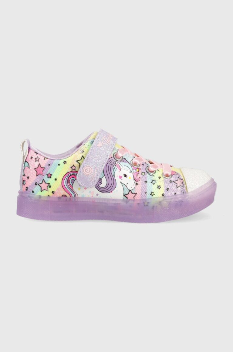 Skechers tenisi copii Twinkle Sparks Ice Unicorn culoarea violet