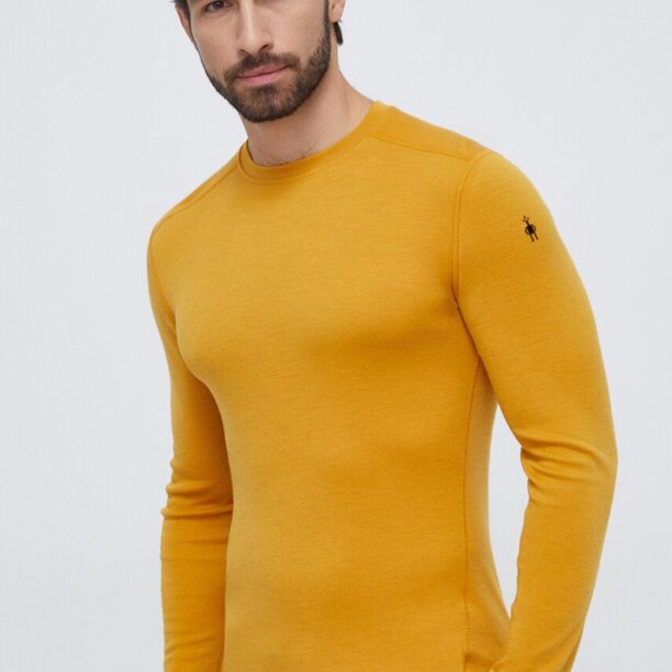 Smartwool longsleeve funcțional Classic Thermal Merino culoarea galben