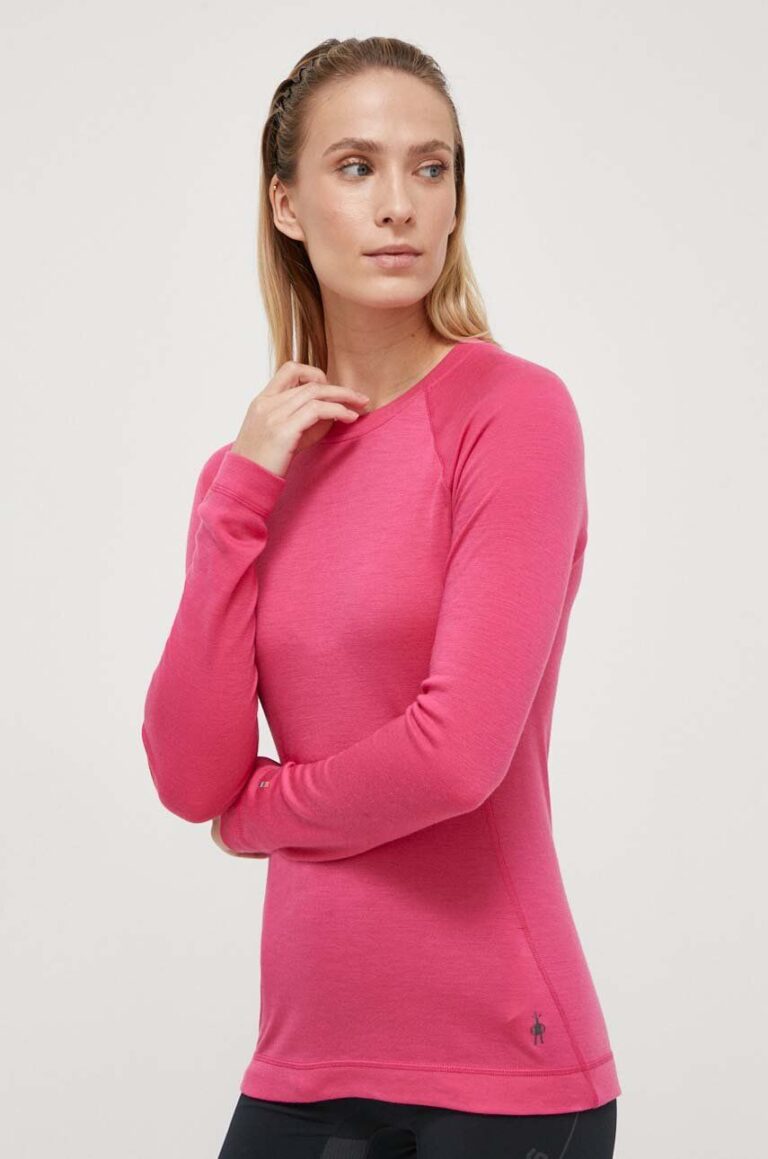 Smartwool longsleeve funcțional Classic Thermal Merino culoarea roz